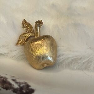 Avon Gold-Toned Apple Brooch